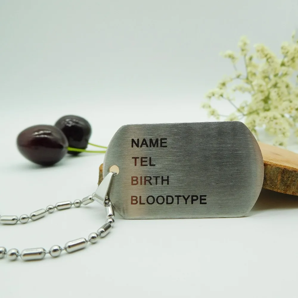 Мужское ожерелье HC из нержавеющей стали подвеска жетоны для собак армейская