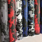 Виниловая пленка, 50x30 см, красный, черный, цифровой камуфляж, без пузырьков воздуха, ПВХ, клейкая, для мотоцикла, автомобиля, зеркала, Виниловая наклейка для автомобиля