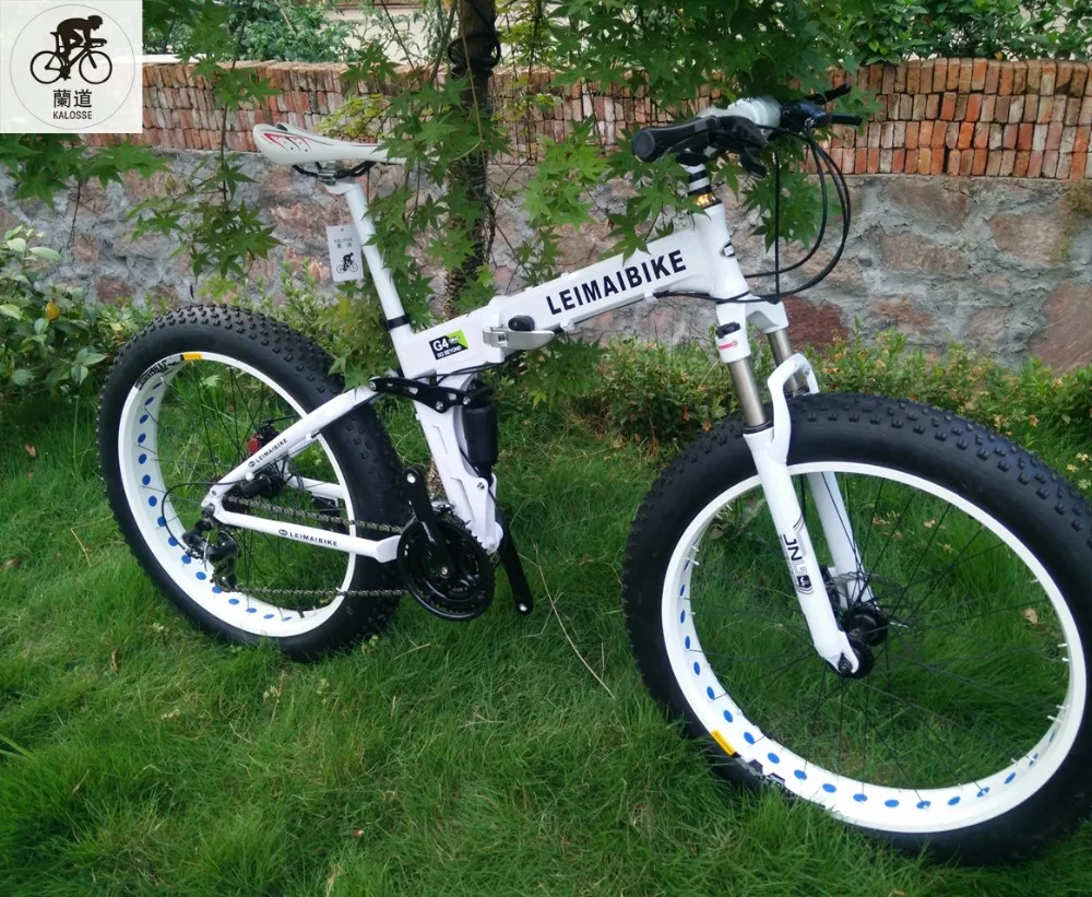 Kalosse Fat bike folding aluminum frame Snow/beach bicycle 26*4.0 inch 21/24/27/30 speed mountain | Спорт и развлечения