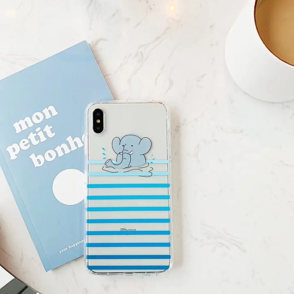 HUANQING мультфильм милый КИТ сотовый телефон чехол для iPhone 6 6S 7 7Plus 8 8Plus XR XS Max