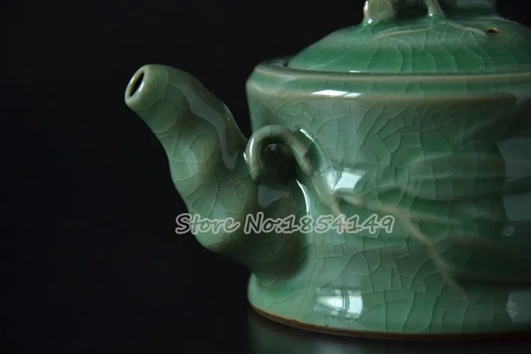WIZAMONY хрустящий глазурь Ge печи Longquan Celadon Zisha керамика искусство Китай чайник фарфор Исин глина антикварный чайник