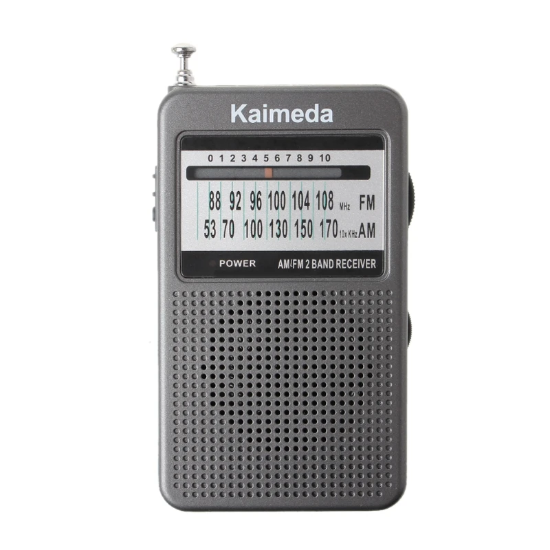 Gray Портативный AM/FM 2 диапазона Цифровой Дисплей карманный радиоприемник с поддержкой стерео режим - Цвет: Gray