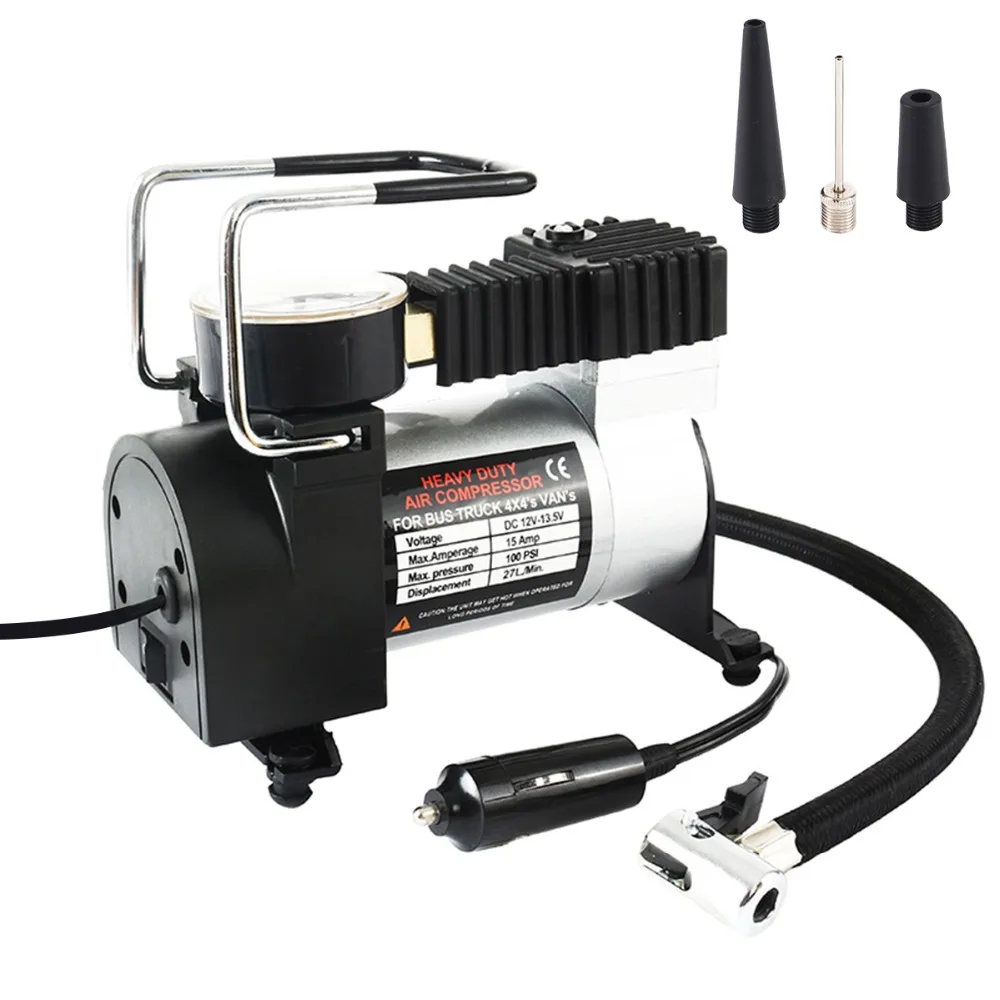 Компрессор автомобильный портативный с адаптерами 100 PSI 12 В|Водяные насосы| |