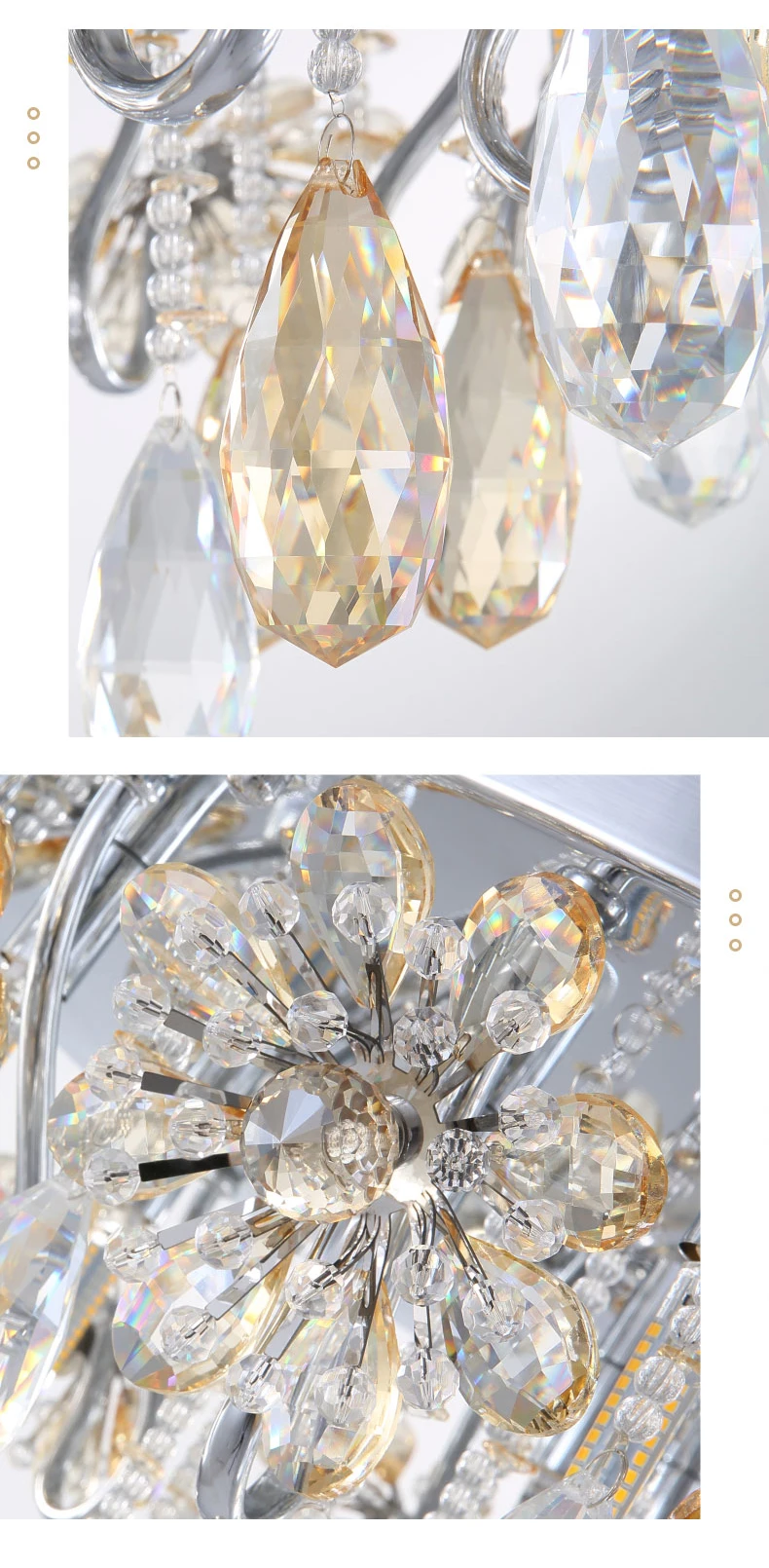 Postmodern Crystal Ceiling Lights For Home Flower Crystals Bedroom Lights decor Nordic Lamps For Living room Hall Dining room
