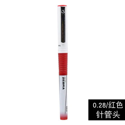 RED 028 5 шт Япония Зебра SX-60 с серебряным змеиным гелевая ручка 0,28/0,38/0,5 мм прямой жидкой Тип гелевая ручка JBH1 ручка - Цвет: RED 028