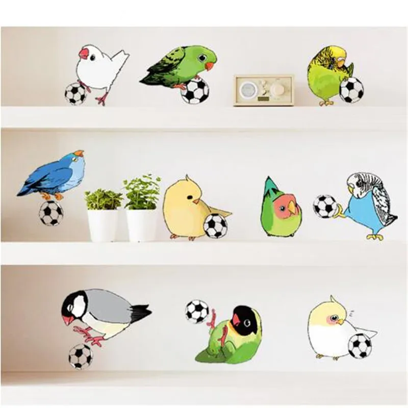 1 шт. птица удар Футбол Настенная Наклейка сделай сам для переключателя Туалет