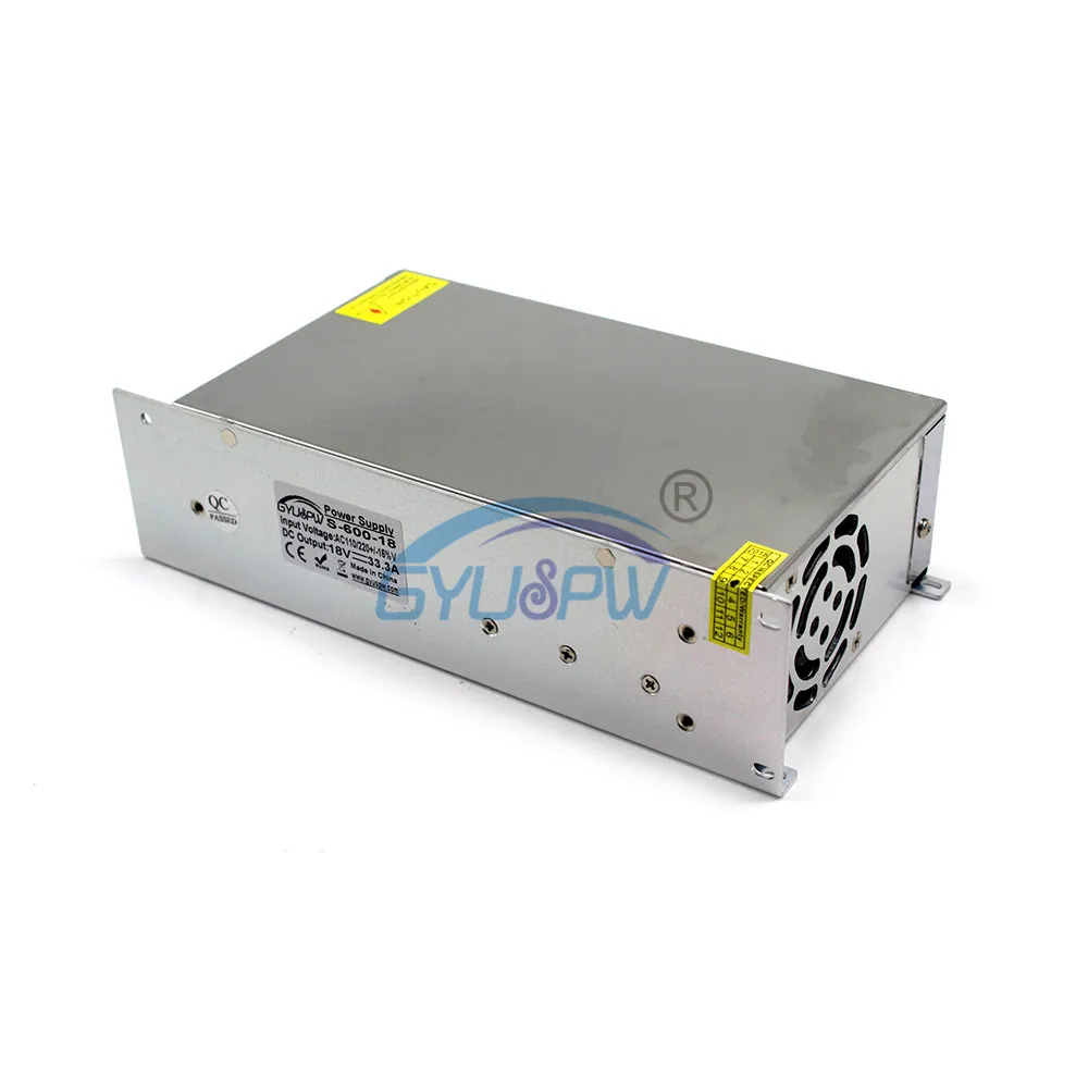 Single Output Switching Power Supply DC18V 33.3A 600W Led Driver Transformer 220V 110V AC-DC 18V Converter for Motor CNC Printer |