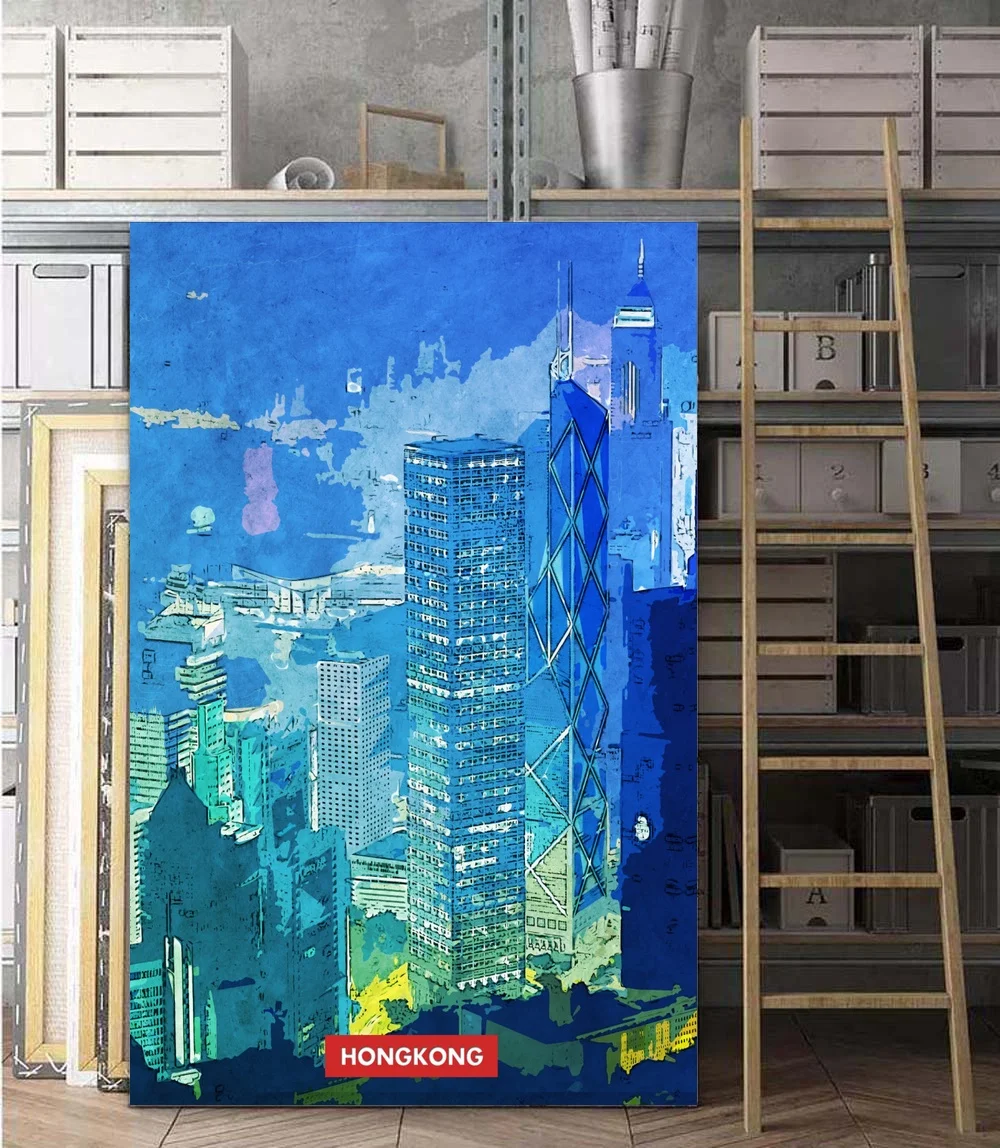 Бангкок Берлин Чикаго Дубай Лондон Московский город Настенная картина декор