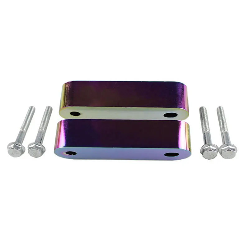 Neo Chrome RASTP-спортивный капот Vent Spacer стояки с 4 шт. крыло шайбы для 88-00 Honda Civic CRX/90-01 для Acura с логотипом RS-HR001 - Цвет: Neo Chrome