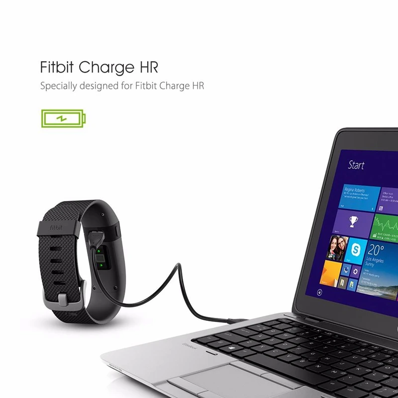 2 комплекта сменных USB зарядных устройств для Fitfit Charge HR Charging Date кабель питания с
