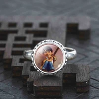 anime movie coco vintage silver color real solid 925 sterling silver ring miguel big family handmade glass jewelry for girl 2018