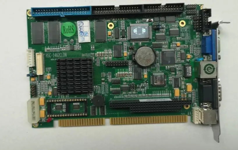 

HSC-1462CLDN 100%OK Original Embedded IPC Board ISA Slot Industrial motherboard Half-Size CPU Card PICMG1.0 With CPU RAM PC104