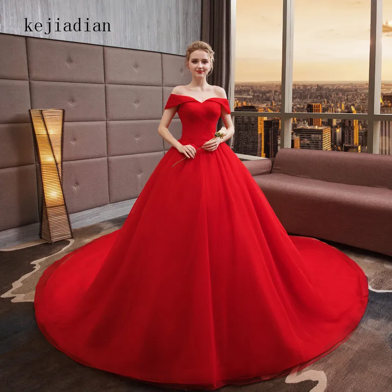 

Свадебное платье Vestido De Noiva, сексуальное, роскошные красные свадебные платья размера плюс 2020 бальное платье с кружевной аппликацией Королев...