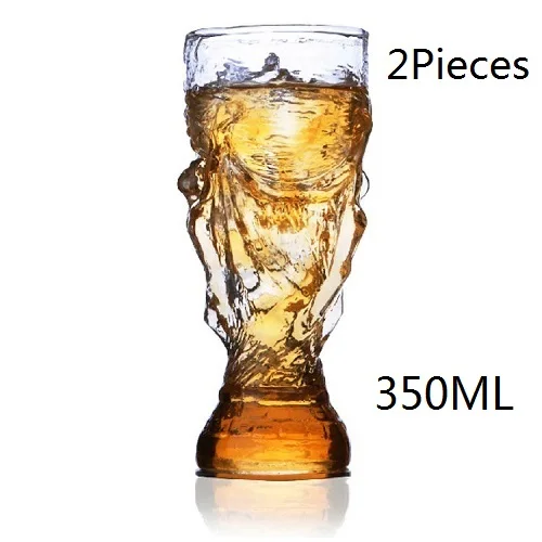 2PCS(350ml) OUSSIRRO 850 мл креативная стеклянная чашка бар Кристальная вода виски вино Питьевая футбольная стеклянная пивная чашка - Цвет: 2PCS(350ml)