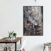 elegant female ballerina canvas painting nordic decoration home wall art pictures for living room decorative poster and prints