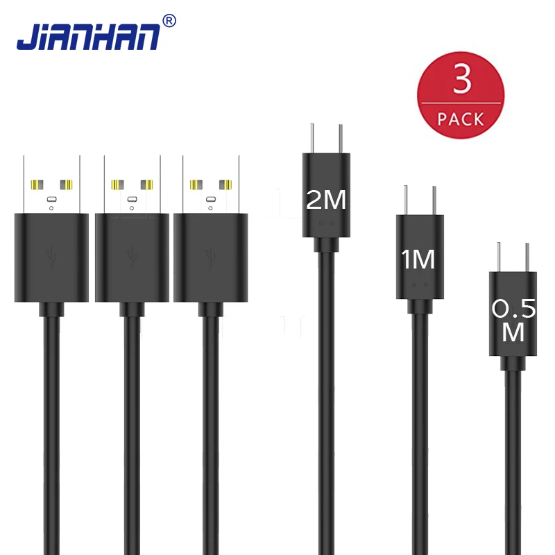 Плоский Micro USB кабель 3 шт. 0,5 м/1 м/2 м для быстрой зарядки и передачи данных Универсальный Micro USB провод для huawei samsung Xiaomi