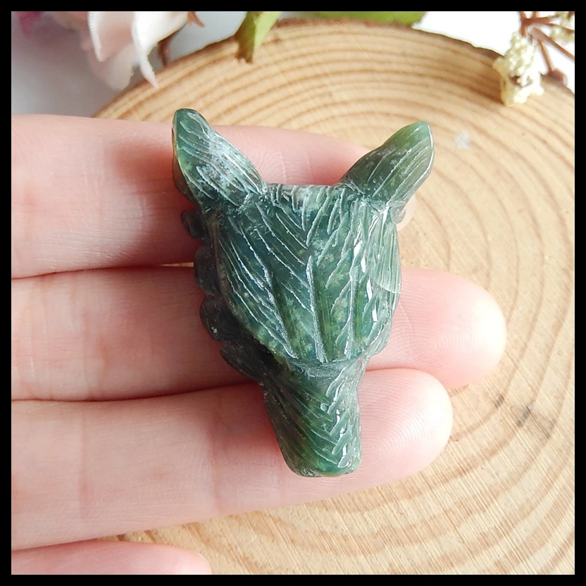 

Natural Gemstone Moss Agate Fashion women earring beads,Semiprecious stone ,Jewelry,37x27x11mm,10.8g