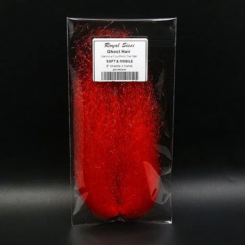 scarlet red PERSUADER 10 опциональный цвет, завязывание мушек, волосы призрака, волокно, полупрозрачное ультратонкое, блестящие синтетические волосы, Стример Летать, рыболовный материал - Цвет: scarlet red