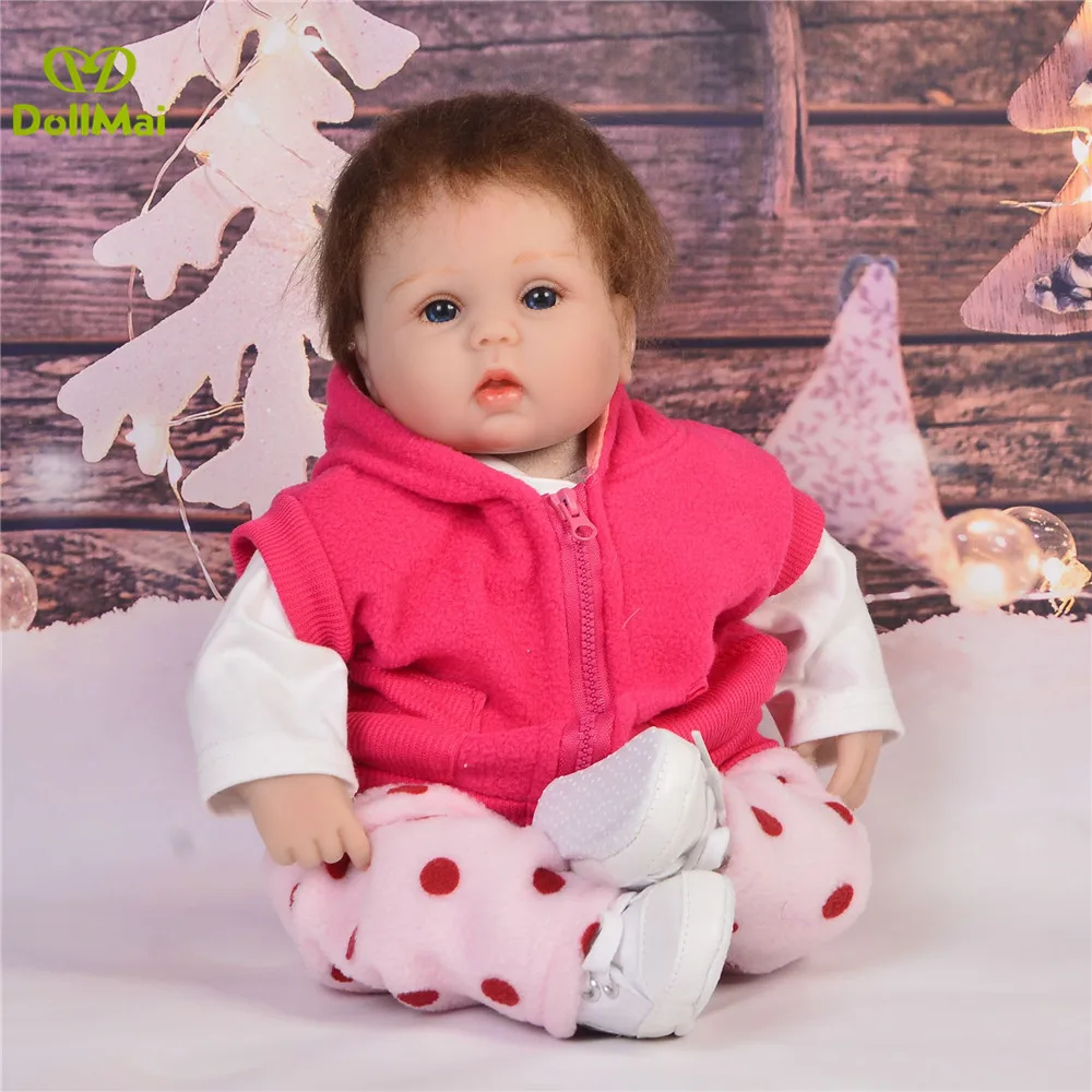 

Милые Bebes Reborn menina 18 "42 см виниловые силиконовые reborn Детская кукла виниловая кукла для новорожденных bebes куклы подарок игрушки для детей