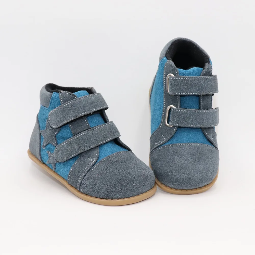 Tipsietoes новая зимняя детская босиком обувь кожаные ботинки Martin для малышей Детские зимние обувь для мальчиков Резиновая Мода звезда кроссовки Bota
