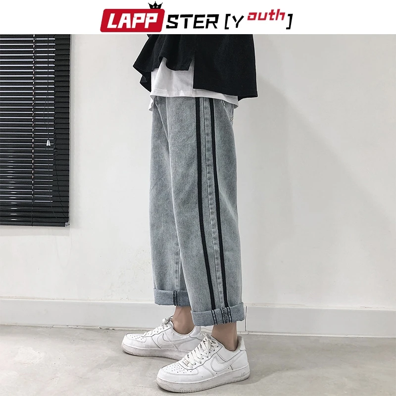 Мужские штаны-шаровары LAPPSTER джинсовые штаны с поясом уличная одежда 2020 широкие