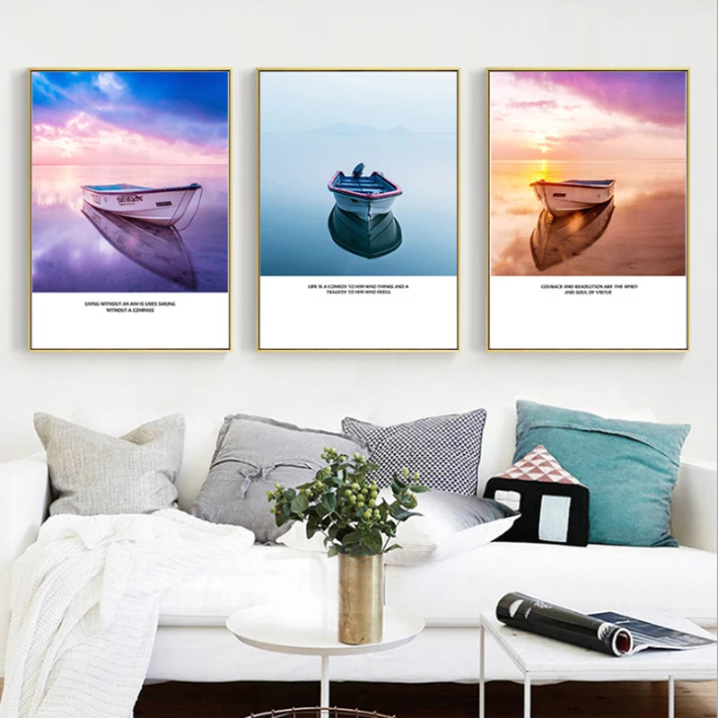 Печать на холсте Nordic плакат Wall Art картинки для гостиной Детская комната пейзаж