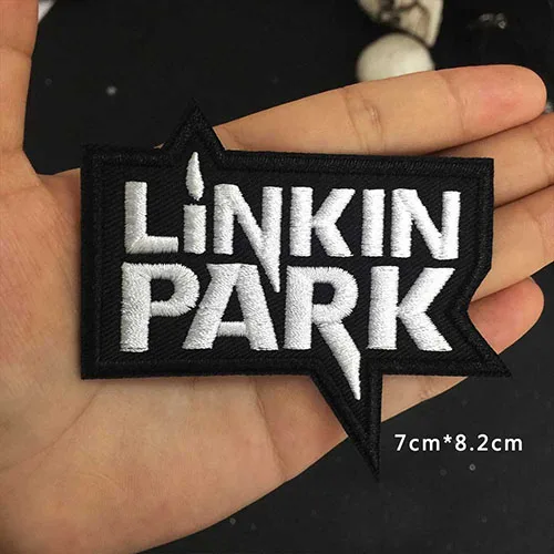 LINKIN Park Железный патч для поддержки куртки, панк мотоцикл вышивка Скелет Байкерский значок патч аксессуары для одежды - Цвет: style1 1pcs