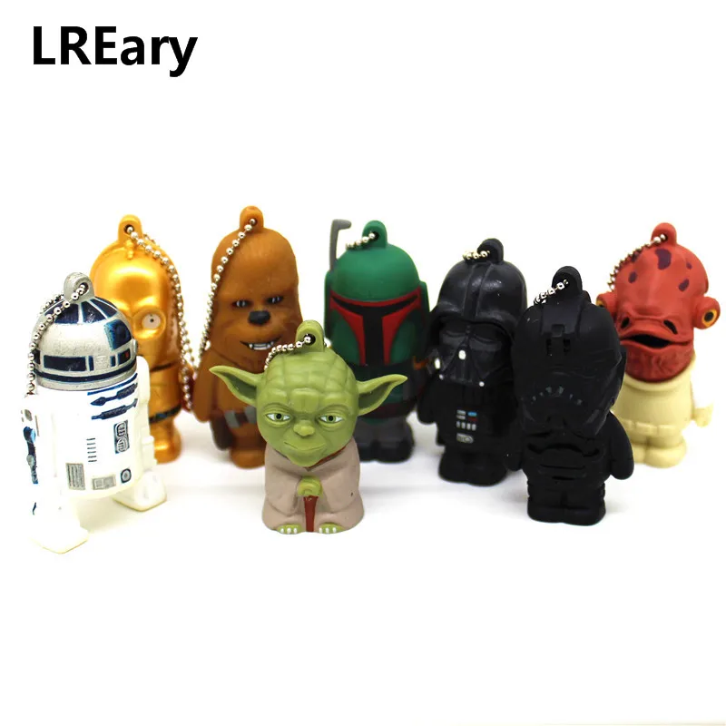 Usb флеш накопитель с милыми Звездными войнами 16 ГБ 32 64 R2D2 Дарт Вейдер 8 4 Гб U диск