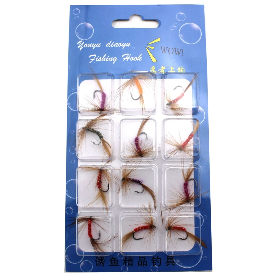 12 шт крючки для бронзовых морских рыболовных крючков бабочка Стиль лосося