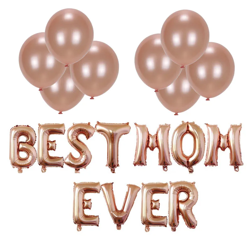 Вечерние воздушные шары с надписью Mother day 16 дюймов цвета розового золота фольгой