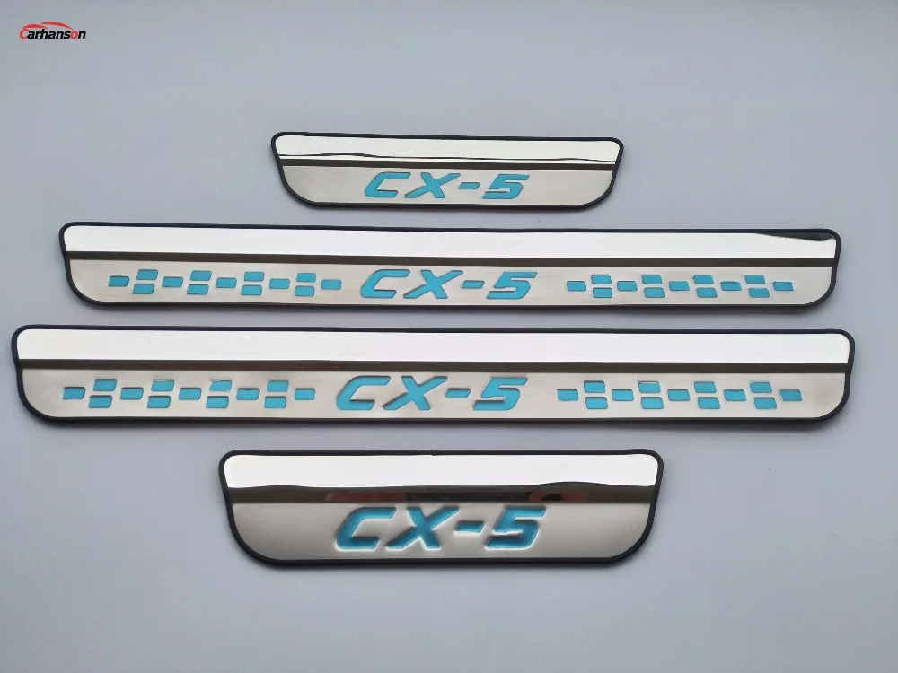 Автомобильный Стайлинг для Mazda CX-5 CX 5 CX5, аксессуары для порога, накладка на пороги, Защитная Наклейка для автомобиля