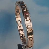 10mm width classic rose gold plating men jewelry hi tech magnetic tungsten bracelet