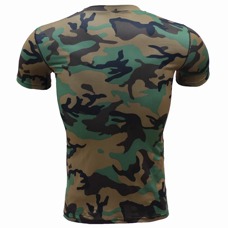 

2019 Camouflage Short Sleeved Running Sets Men Sport Tights Compression Underwear Suits Fitness Gym Jogging Training Sport Suit