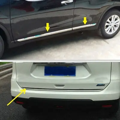 S. Стальная Задняя Крышка багажника + Боковая дверь хром 5 шт для Nissan Rogue 2014-2018 |