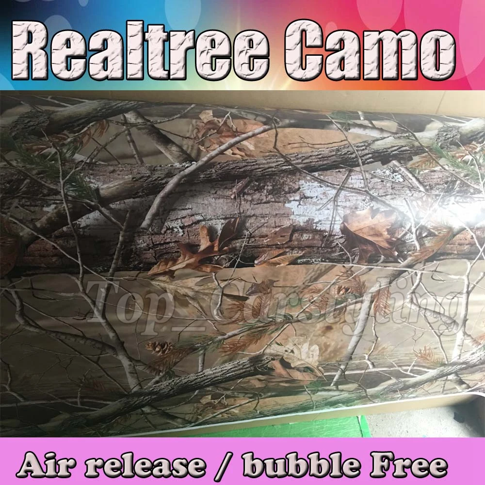 Камуфляжная виниловая пленка для автомобиля Realtree пвх клейкая с изображением