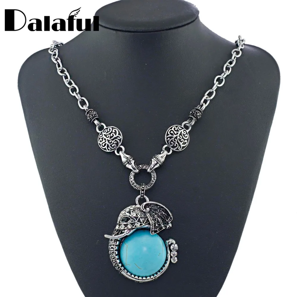 Женское Ожерелье с кулоном в античном стиле со слоном Малахита|trendy jewelry|necklace