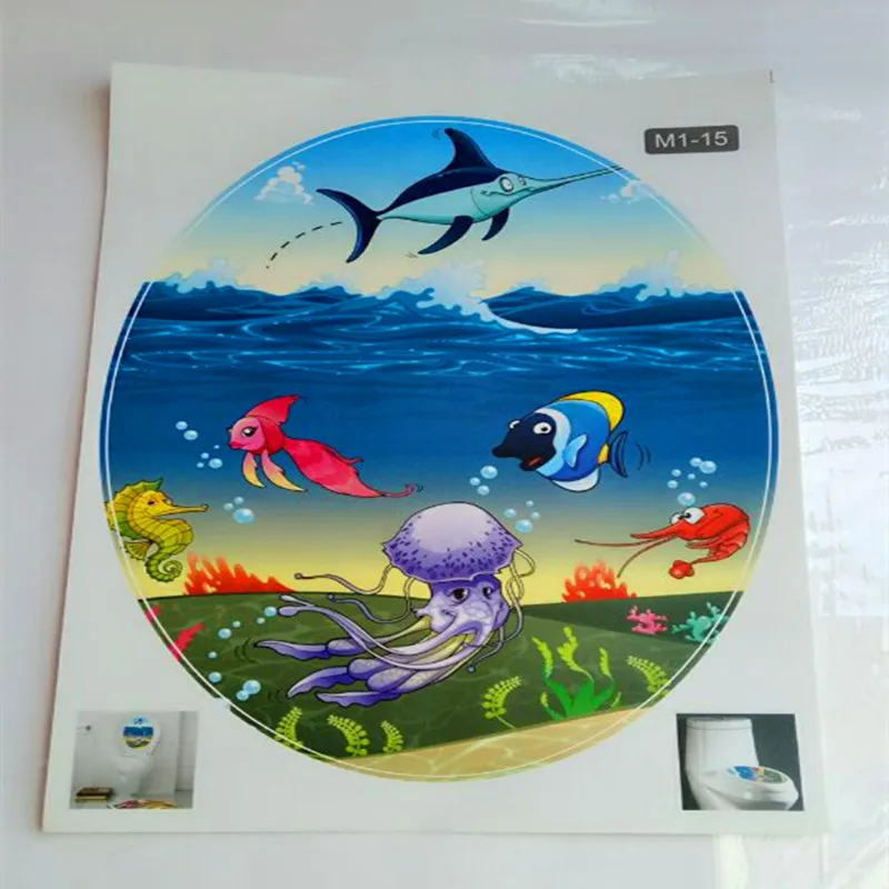 Взрывобезопасные наклейки с героями мультфильмов на стену изображением акул