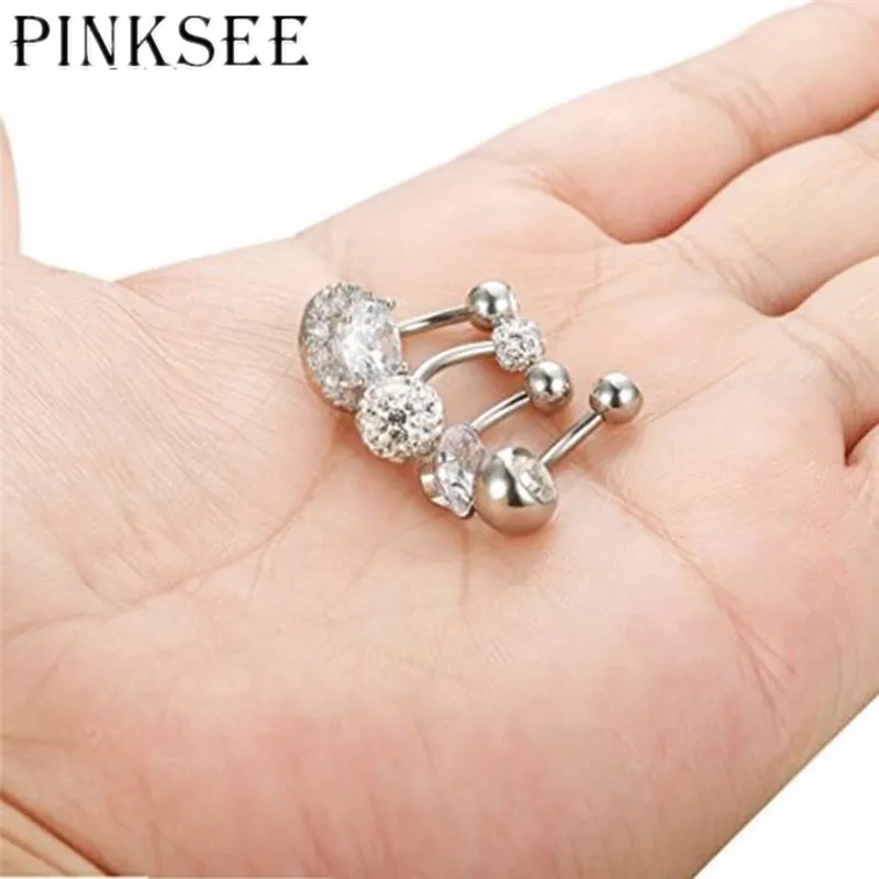 Женское кольцо для пирсинга живота PINKSEE в стиле рок | Украшения и аксессуары