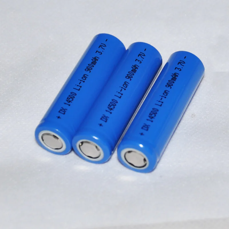 1 8 шт. литий ионная аккумуляторная батарея UNITEK 3 7 V AA 900mah 2A 14500 Li ion baterias pilas для