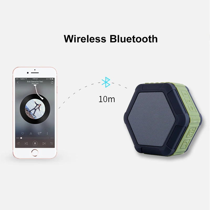Портативная bluetooth Колонка для путешествий, водонепроницаемая, IPX7, с защелкивающимся крючком, беспроводная, Громкая колонка, для спорта на открытом воздухе, звуковая коробка, громкий динамик