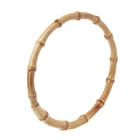 1 x круглые бамбуковые сумки ручки для Сумочка ручной работы DIY аксессуары для сумок