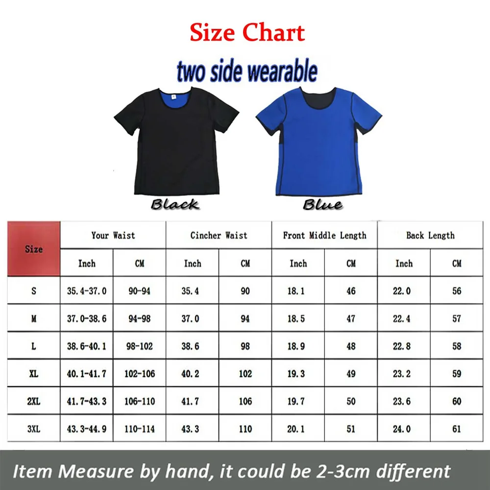 Palicy S-XXXL Plus Size Slim Waist Neoprene Bodyshaper T Shirt Sauna Suit Sweat Wetshirt for Weight Lose Tank Top Shapewear