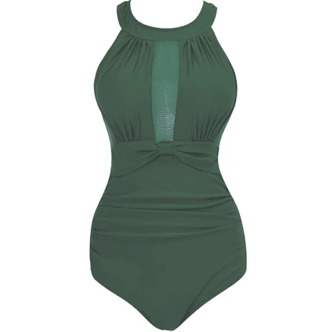 Танк сердце сексуальные ретро цельные костюмы Монокини Женская одежда для плавания цельный купальный костюм для девочек купальная одежда