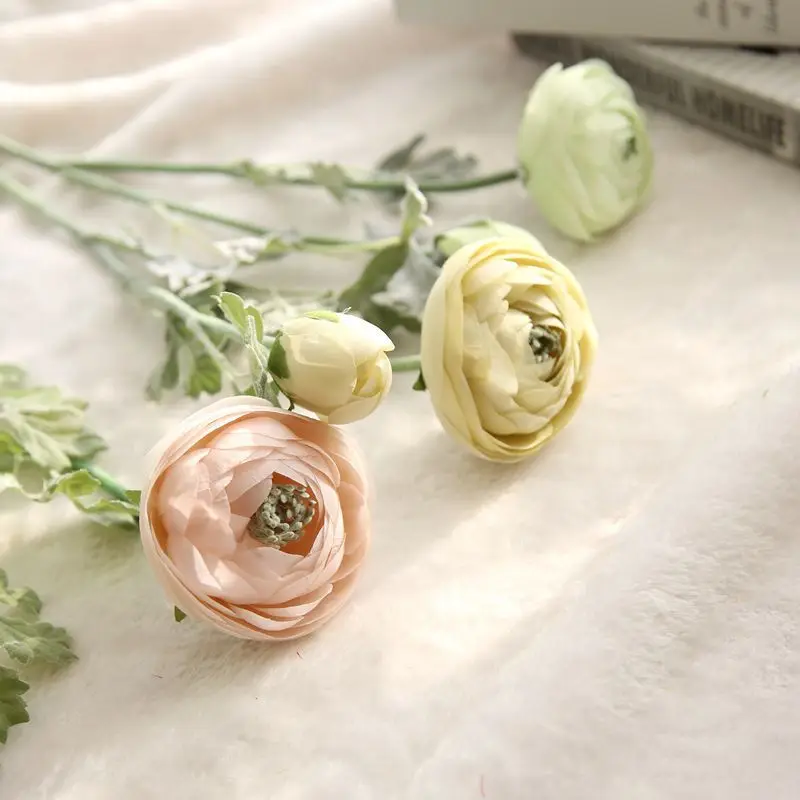 

3pcs/lot Elegant Rose Liancha Lu Simulation Flower Wedding Silk Flower for Home Furnishing Decoration