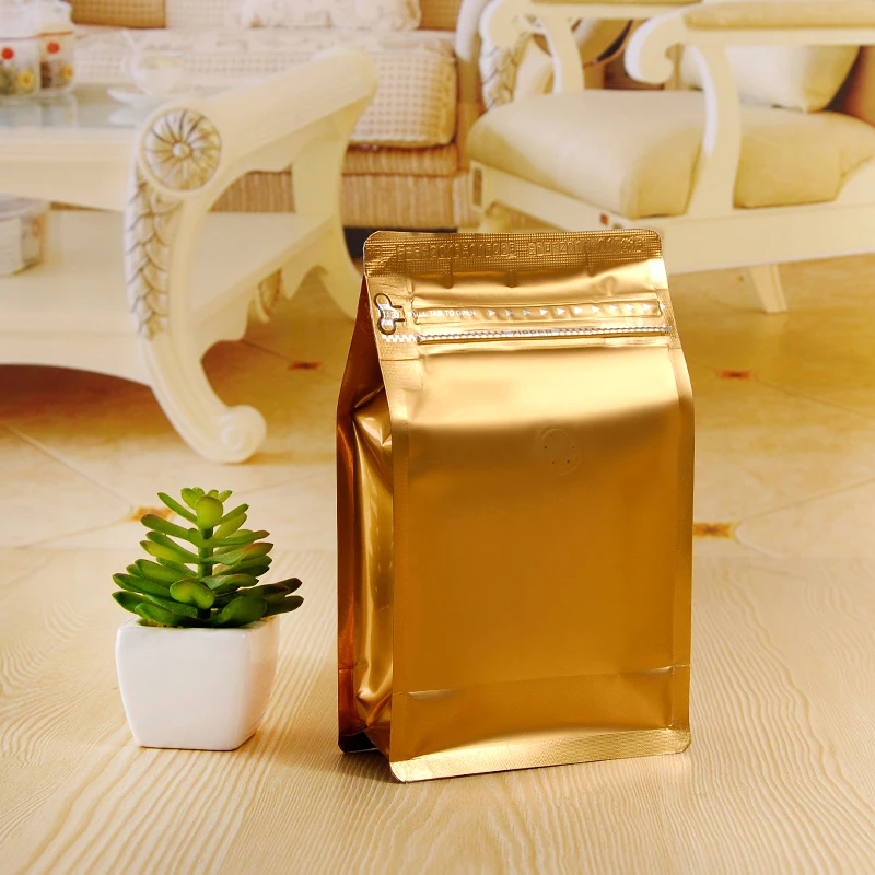 Упаковочный пакет из алюминиевой фольги с молнией и клапаном|bags with|bag sidebag coffee |
