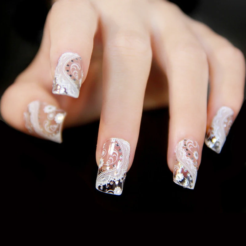 1 шт. белые 3d кружевные наклейки для ногтей | Красота и здоровье