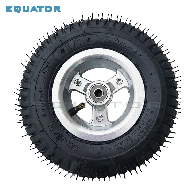 wheel kit 9x3. 50-4 шины 9 ''колеса для дерна Rider протектора 4 слойная бескамерная газонокосилка Гольф Go Cart ATV Карманный велосипед Go Kart мобильный скутер - Цвет: wheel kit