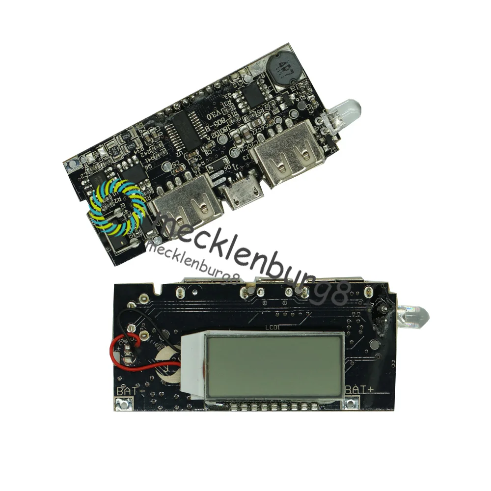Двойной USB 5V 1A 2.1A мобильный Банк питания 18650 зарядное устройство PCB ЖК дисплей