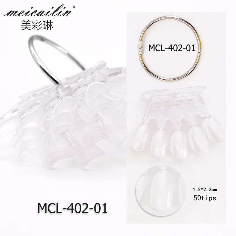 5*10 шт. накладные ногти вентилятор натуральный прозрачный круглый палец полная