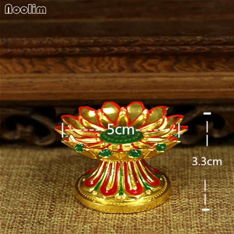 Подсвечники NOOLIM из сплава с цветком лотоса металлические декоративные маленькие